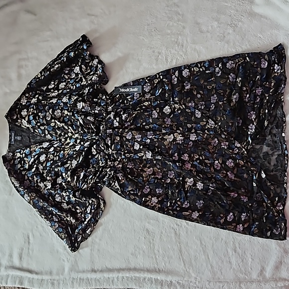 *NWT* Modcloth Dramatic Depths Velvet Burnout Style Dress - Picture 3 of 15